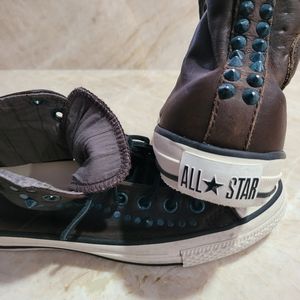 CONVERSE + John Varvatos Brown Leather Studed Sneaker